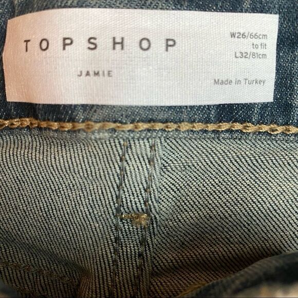 TopShop Jeans Jamie High Waisted Skinny US Sz 4 NWT - Picture 10 of 10